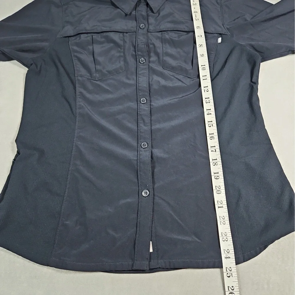 Columbia Womens Black Omni-Shade Vented Button Up Outdoor Shirt Size Large
